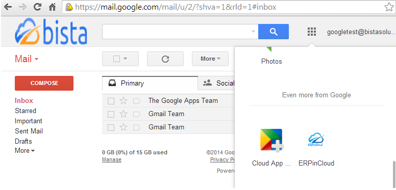 Google Apps for Cloud ERP