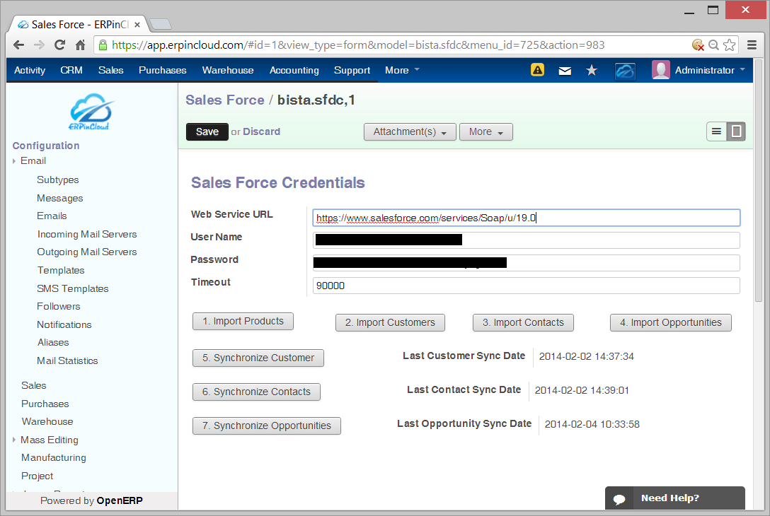 Cloud ERP Salesforce Integration Features