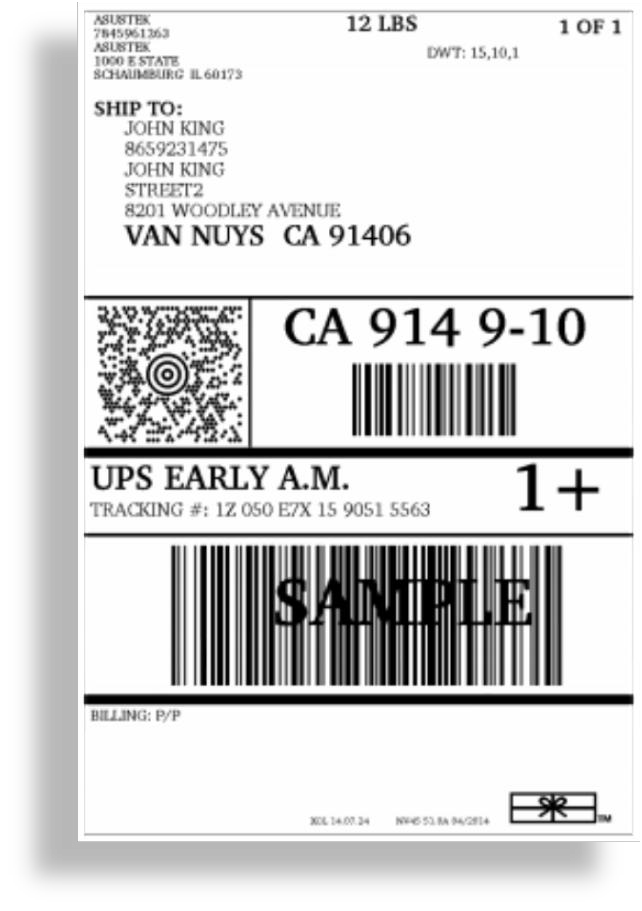 Cloud ERP Shipping Label