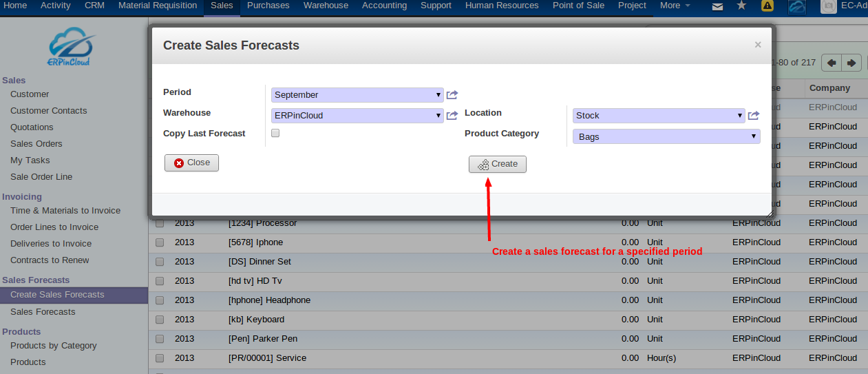 forecasting with Cloud ERP