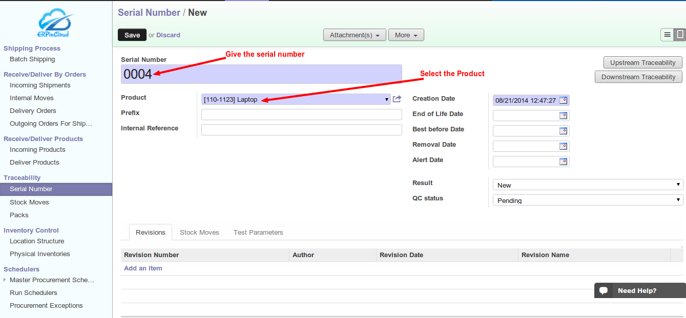 ERP Process for quality checking