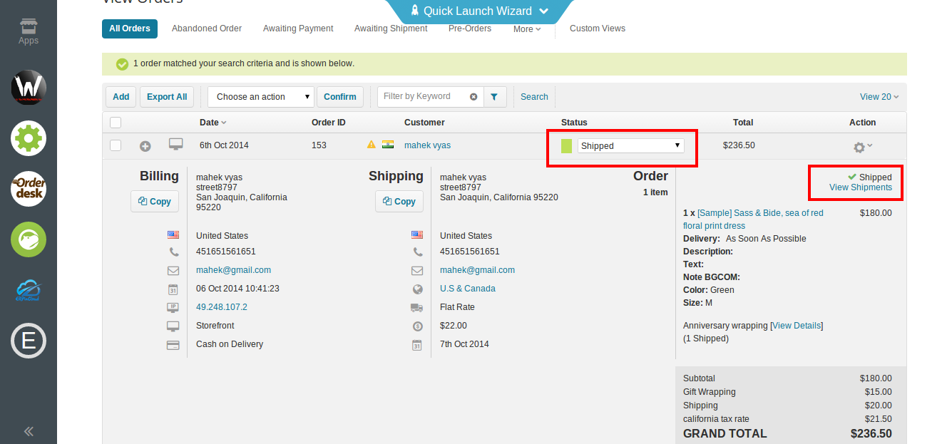 BigCommerce order management with cloud erp