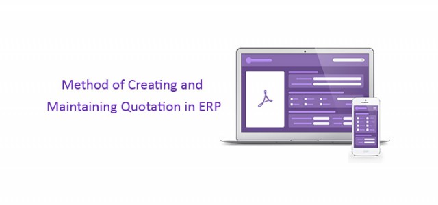 Cloud ERP Method of Maintaining Revised Quotation in Cloud ERP